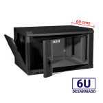 GABINETE RACK 6U BDN 60CM PARED NEGRO
