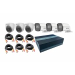 KIT EDVR HIKVISION 8CH  3BULLET+ 3DOMOS + 6CABLE BNC 18MTS E08HG3B3T-KIT