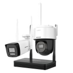 KIT INALAMBRICO HIKVISION WIFI 2MP NVS 4CH SD +1 BULLET 2MP +1 PT 2MP NKS422W03H